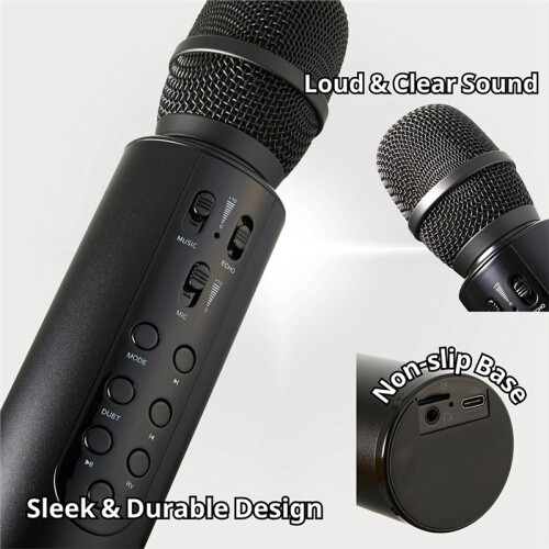 Draadloze -Handmicrofoon, Draagbare Karaokemicrofoon met Condensator voor Audioconferenties Thuis 1