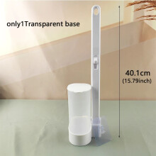 Disposable Toilet Brush Set, No-Clean Required, Comes with Toilet Cleaner, Long-Handled Replacement Head, Sterile Cleaning Brush Head (Transparent