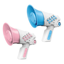 Multifunctional Distortion Megaphone Voice Recorder Compact Travel Toy Pink