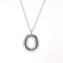 (StyleO) Durable Polished And Stainless Steel Alphabet Pendant Necklace