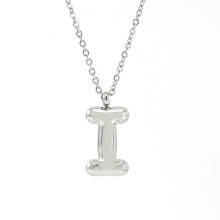 (StyleI) Durable Polished And Stainless Steel Alphabet Pendant Necklace