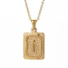 (StyleI) Stainless Steel Unique Letter Pendant Necklace Otype Cross Chain European American Style And