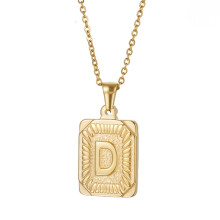 (StyleD) Unique Stainless Steel Letter Pendant Necklace Otype Cross Chain European American And Style