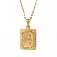 (StyleE) Unique Stainless Steel Letter Pendant Necklace Otype Cross Chain European American And Style