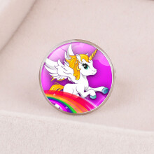 (StyleC) Unicorn Time Colorful Gem Ring Adjustable Cartoon Jewelry Kids For