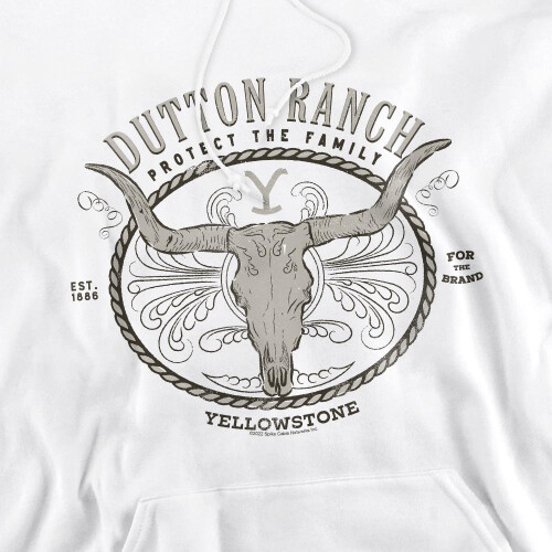 Yellowstone (M, White) Yellowstone Mens Dutton Ranch Hoodie 2