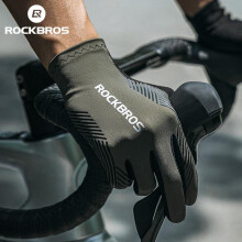 (S310-01 full gloves, M) ROCKBROS Cycling Gloves Spring Summer Touch Screen Anti-slip Breathable MTB Road Bike Running Fitness Gym Motor Gloves