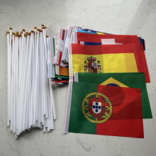 (48 pcs string Flag, 20x28cm) 2026 World Cup Country Hand Flag 14x21cm 48pcs Football Cup Nations Flag Bunting String Banner Event Decoration Garland