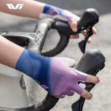 (S389 style 3, M) ROCKBROS Women Bicycle Gloves Summer Half Finger Cycling Gloves Gel Padded Breathable Shock-absorbing Bike Short Gloves Female