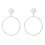 (Silver) Womens Stylish Alloy Hoop Earrings Modern Geometric Statement Accessory Shape 1