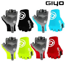 (S02-S Black, XL) Giyo Half-finger Gloves Anti-slip Bicycle Mitten Fabric Men's Cycling Fingerless Gloves MTB Road Bike Summer Short Gloves