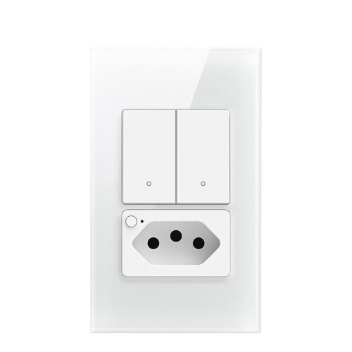 Tuya WiFi   Brazil Socket Required 2 Gang Light  Work Voice Control   Brazil Plug
