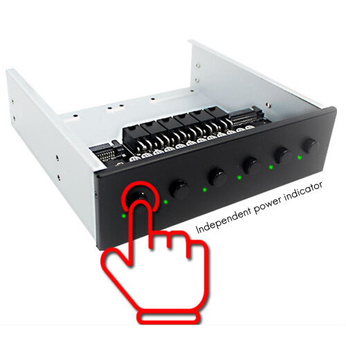 4 Way Hard Disk Selector Controller Hard Drive Power  Module for Desktop Computer Support 2.5/3.5 Inch  HDD 1