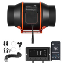 Kit Ventilador de Conducto de Flujo Mixto-Duoku-con Filtro de Carbón 683 m³/h-Extractor de Aire en Línea 152,4 mm para Carpa de Cultivo