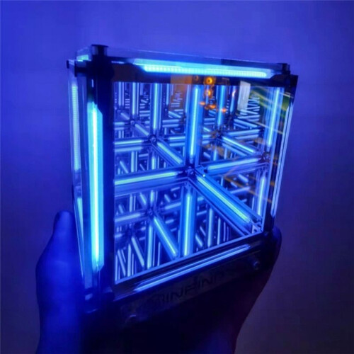 Electric Game Atmosphere Lamp Four-Dimensional Space Handheld Creat Abyss Ornament for Desktop Science Consumers,A 1