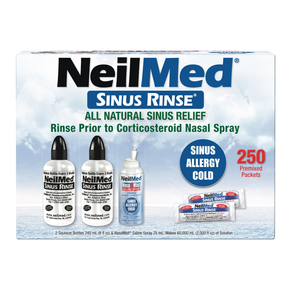 Neilmed Sinus Rinse Kit With 250 Premixed Packets