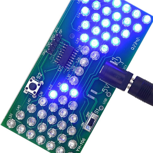 Electronic  LED Light Analog  DIY Adjustable Speed Electronic Experiment Soldering Practice Module 1