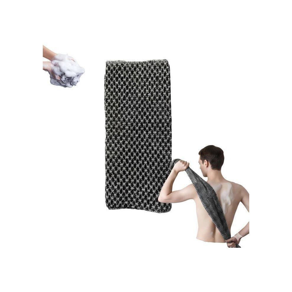 Exfoliating scrub glove - Bamboo fiber & activated charcoal - Gray - Quick-drying - Ergonomic