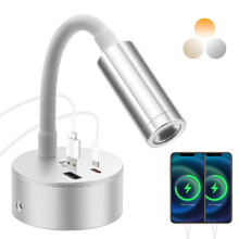2 Stück 12V LED-Leseleuchten für Wohnmobile, mit USB- und Typ-C-Ladeanschluss, für Boote, Wohnwagen und Transporter