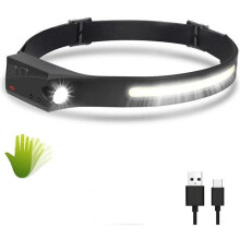 Hoofdlamp - Zamus - USB oplaadbaar - 5 standen - IPX5 waterdicht - XPE COB-sensor