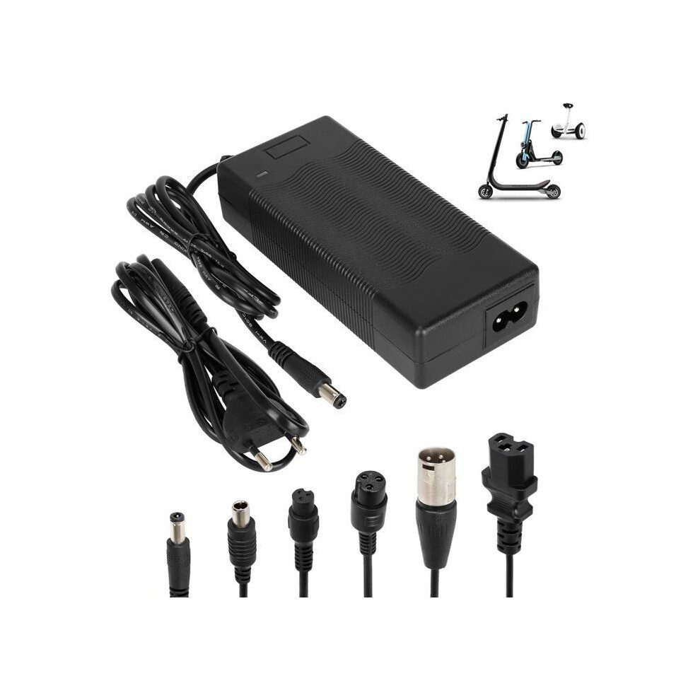 Electric Scooter Charger, 42V 2A Xiaomi M365 Charger, Universal Charger For 36V Lithium Batteries With 6 Connectors 6485316063927
