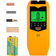 Rilevatore di oggetti da parete 5 in 1, scanner elettronico per pareti con rilevamento di legno, metallo, cavi elettrici, centro e bord
