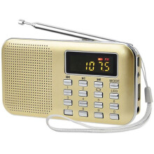 Radio portatile, radio FM/AM, alimentazione a batteria e di rete, lettore MP3, altoparlante, supporto per scheda TF/USB, torcia, adatta