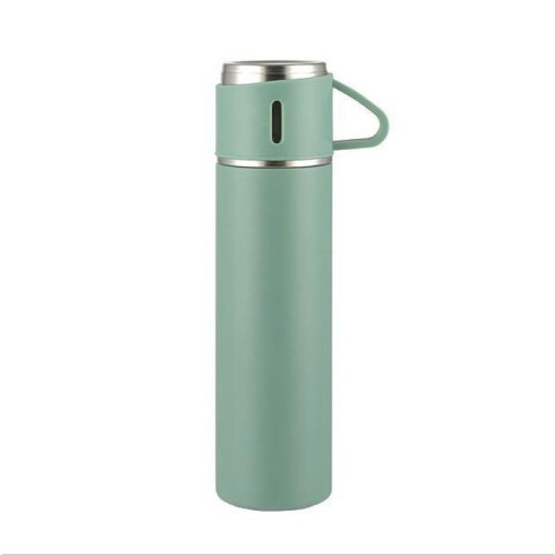Μονωμένο μπουκάλι - NONELY - 500 ml - Ανοξείδωτο ατσάλι - Διπλό τοίχωμα - Με κύπελλο