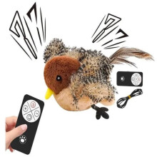 Interactief vogelspeelgoed voor katten | Speeltje voor katten met gesimuleerd vogelgeluid | Oplaadbaar kattenspeelgoed met afstandsbedi