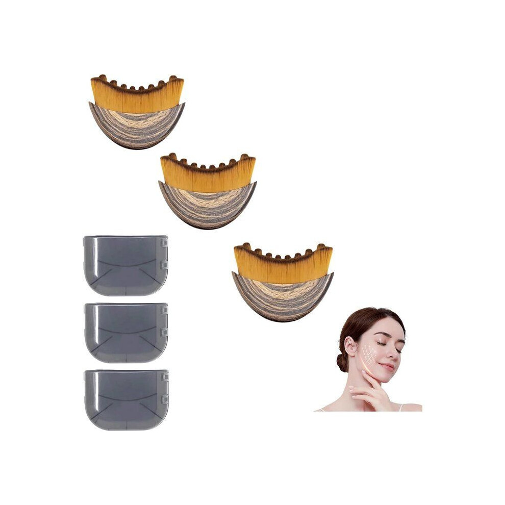 Anti-cellulite brush - Set of 3 - Facial brush - Lymphatic drainage facial brush - Dry brush