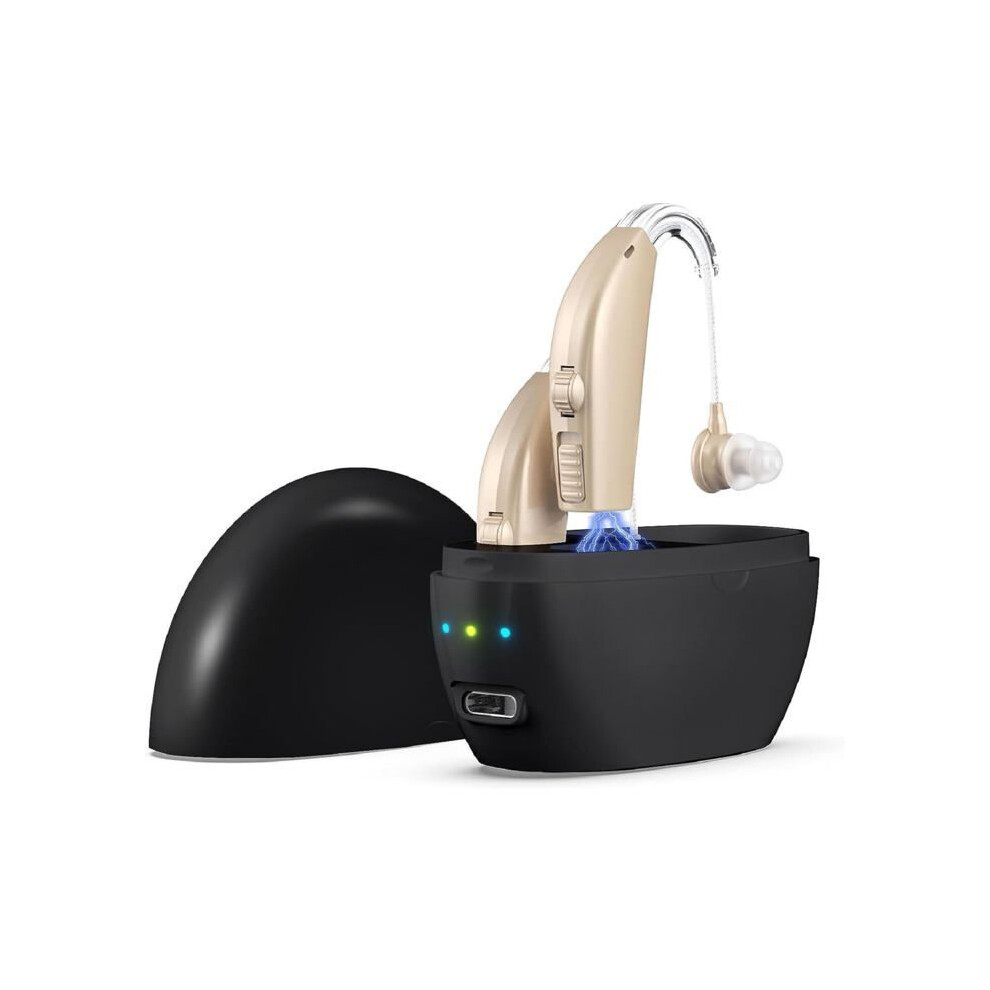 HEARING AID ZREE Rechargeable Noise-Canceling Hearing Aid, Volume Control, Charging Case, for Seniors & Hearing Loss