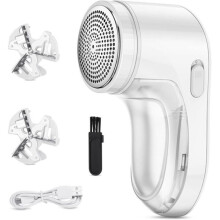 Tondeuse à vêtements portable rechargeable USB anti-boulochage, tondeuse textile pour pulls et laine avec 2 lames