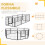 Cerca modular para cães, 8 peças, para uso interno e externo, aço, 80x60 cm, preta. 6