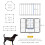 Cerca modular para cães, 8 peças, para uso interno e externo, aço, 80x60 cm, preta. 5