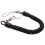 4X Lobster Clasp Black Spring Stretchy Coil Cord Strap Keychain Key Chain Rope 4