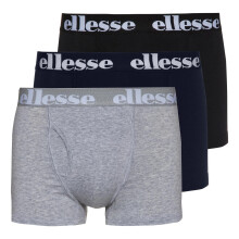 (M, Black/Grey/Navy) Ellesse Mens Hali Boxer Shorts (Pack of 3)