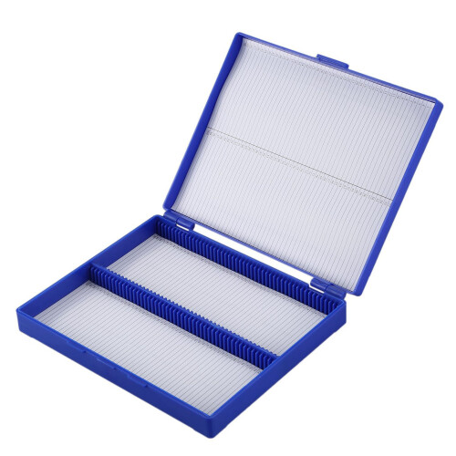 6X Royal  Plastic Rectangle Hold 100 Microslide Slide Microscope Box 2