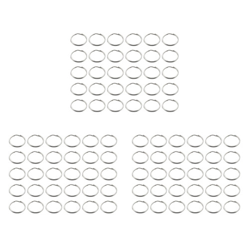 180 Pcs 20mm Outside Dia Universal Split Key Rings Keychain Holders