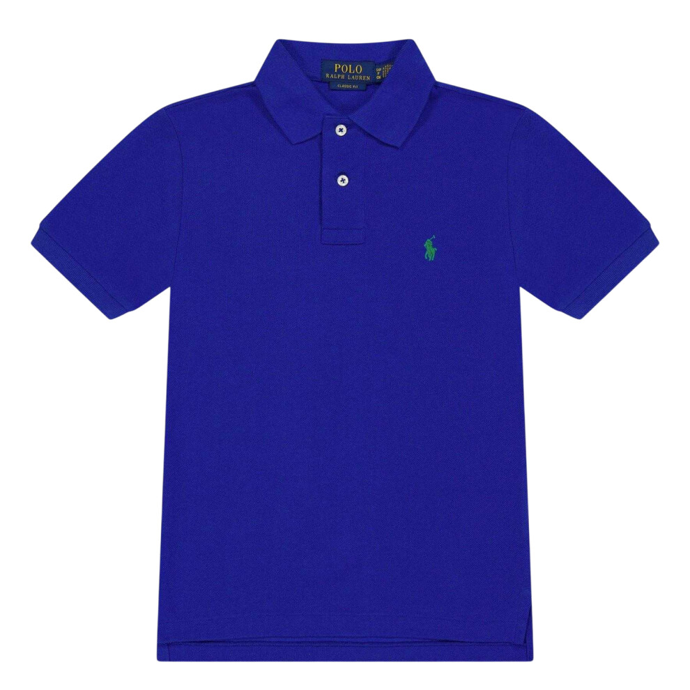 Ralph Lauren (13-14 Years, Sapphire) Boys Custom Short-Sleeved Polo Shirt Blue,Multicoloured
