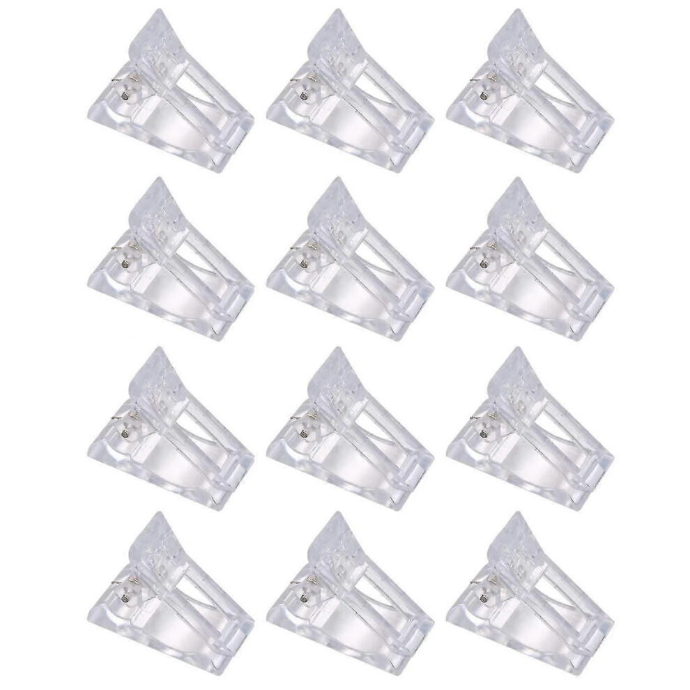 12 Poly Gel Nail Clips for Tip Extensions