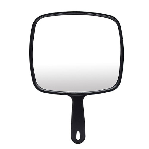 European Favorite! Rectangular Handheld Barber Mirror w/ Handle – 2 Colors, for Salon & Makeup