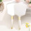 White Square Handheld Mirror with Handle for Vanity Makeup Home Salon Travel 1