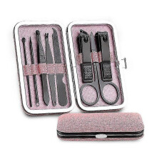 24-in-1 Stainless Steel Nail Manicure Set – Travel Pedicure Kit with Scissors & File, Black