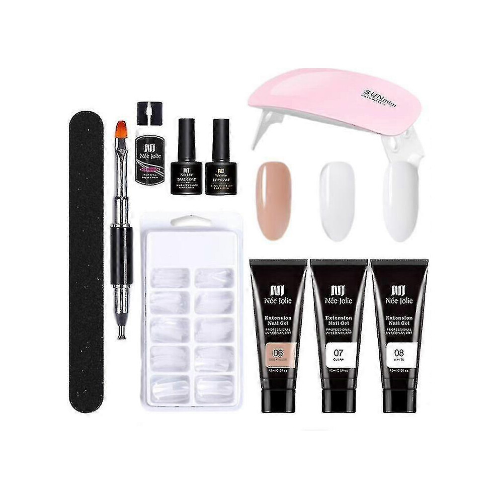 Acrylic Poly Nail Extension Gel Set â Polygel Kit for Nail Enhancement