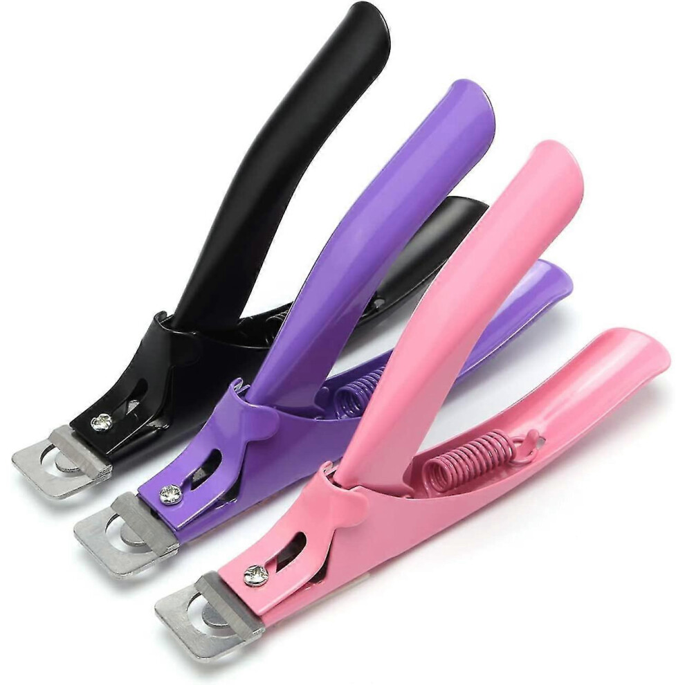 3pcs Stainless Steel Nail Clippers for Acrylic Gel Fake Nails