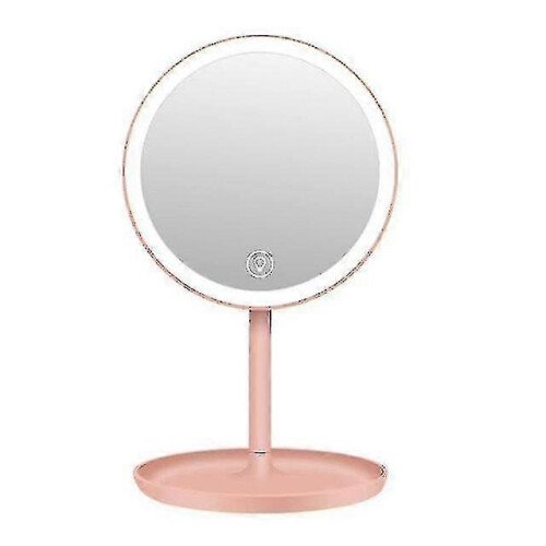 Specchio per il trucco 5x con 70 luci LED, dimmer touch, supporto a batteria