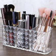 Bruchsicherer Acryl-Pinselhalter, kristallklarer Make-up-Organizer für den Schminktisch