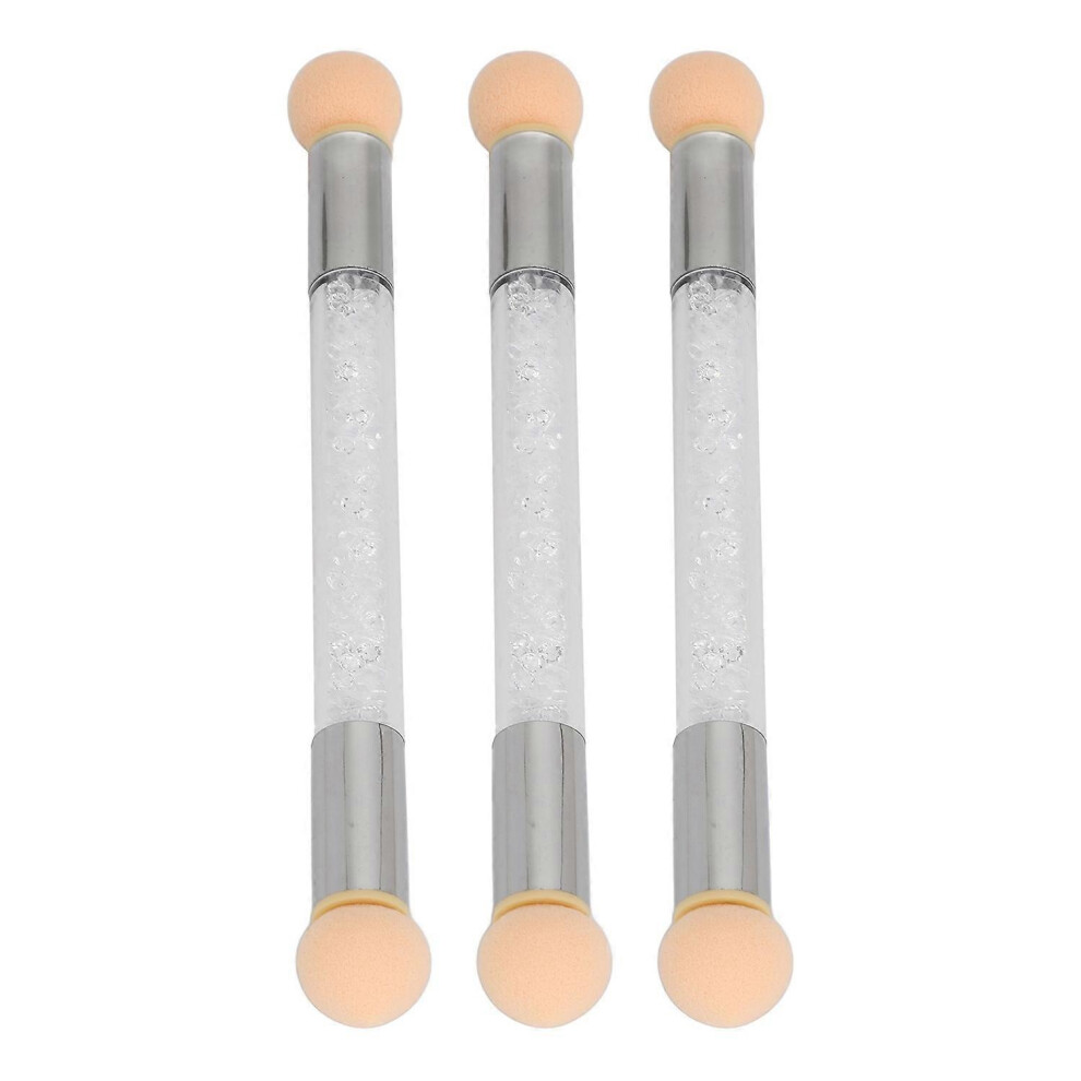 3Pcs Double Head Sponge Nail Brush, Dotting & Gradient Dye Pen, Nail Art Tool
