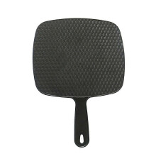 Professional Handheld Salon Hairdresser Mirror with Handle, Black