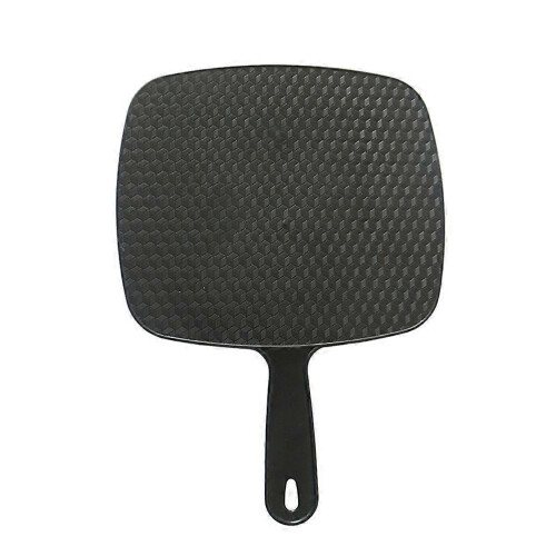 Miroir de coiffure professionnel portatif avec poignée, noir
